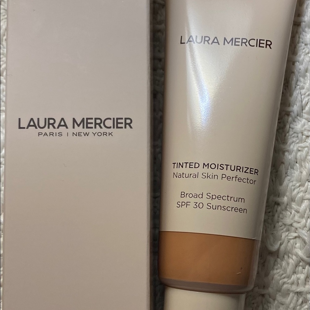 Laura Mercier’s Tinted Moisturizer color: Tan